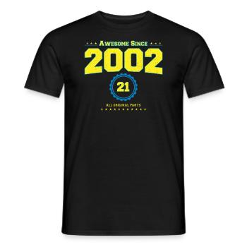 Awesome 2002 Shirt für Männer Frauen 21 Jahre alt 21. - Männer T-Shirt - Schwarz - Vorne - AI Model Male 178 light (178cm)