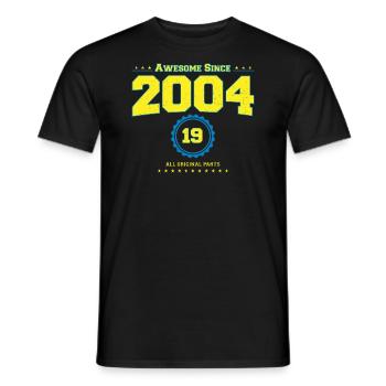 Awesome 2004 Shirt für Männer Frauen 19 Jahre alt 19th - Männer T-Shirt - Schwarz - Vorne - AI Model Male 178 light (178cm)