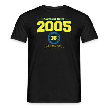 Awesome 2005 Shirt für Männer Frauen 18 Jahre alt 18th - Männer T-Shirt - Schwarz - Vorne - AI Model Male 178 light (178cm)