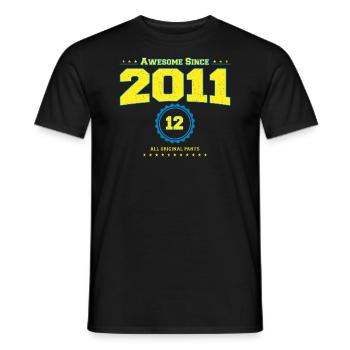 Awesome 2011 Shirt für Männer Frauen 12 Jahre alt 12. - Männer T-Shirt - Schwarz - Vorne - AI Model Male 178 light (178cm)