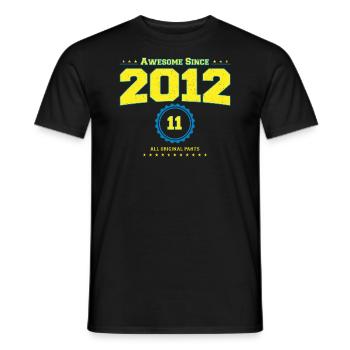 Awesome 2012 Shirt für Männer Frauen 11 Jahre alt 11. - Männer T-Shirt - Schwarz - Vorne - AI Model Male 178 light (178cm)