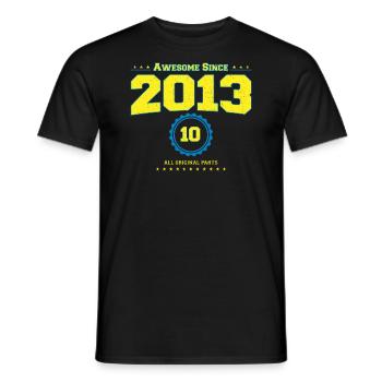 Awesome 2013 Shirt für Männer Frauen 10 Jahre alt 10th - Männer T-Shirt - Schwarz - Vorne - AI Model Male 178 light (178cm)
