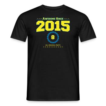 Super 2015 Shirt für Männer Frauen 8 Jahre alt 8th - Männer T-Shirt - Schwarz - Vorne - AI Model Male 178 light (178cm)
