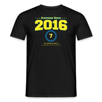 Super 2016 Shirt für Männer Frauen 7 Jahre alt 7th - Männer T-Shirt - Schwarz - Vorne - AI Model Male 178 light (178cm)
