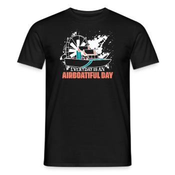 Tous les jours est une hélice d’hydroglisseur de jour - T-shirt homme - noir - Devant - AI Model Male 178 light (178cm)