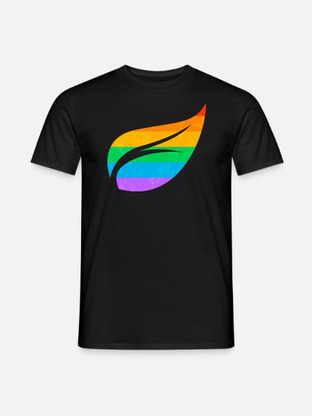 Gay Pride Parade LGBTQ + Rainbow Flag Body Positive - Heren T-shirt - zwart