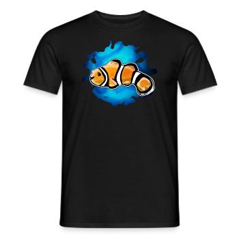 Clownfishie - Men's T-Shirt - black - Front - AI Model Male 178 light (178cm)