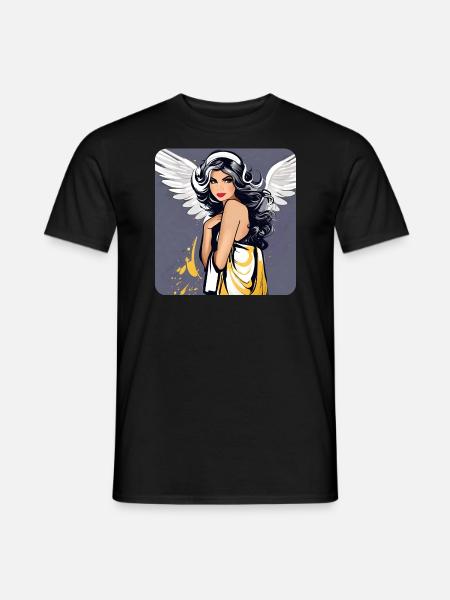 Engel - Männer T-Shirt - Schwarz