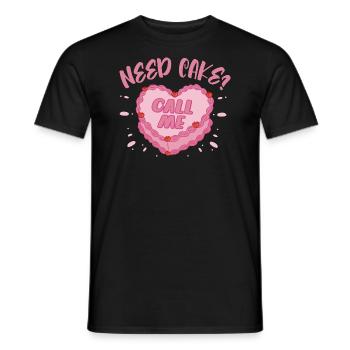 Need Cakes Call Me Pastry Chef Cake Baking Baker - Men's T-Shirt - black - Front - AI Model Male 178 light (178cm)