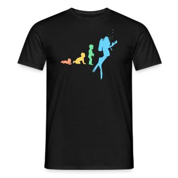 Plongeur Evolution - T-shirt homme - noir - Devant - AI Model Male 178 light (178cm)