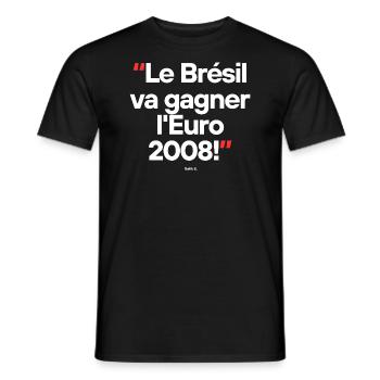 Citation célèbre footballeur - T-shirt homme - noir - Devant - AI Model Male 178 light (178cm)