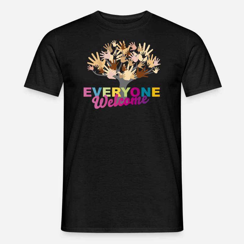 Everyone Welcome - Männer T-Shirt - Schwarz