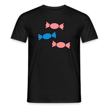 Bonbons - T-shirt homme - noir - Devant - AI Model Male 178 light (178cm)