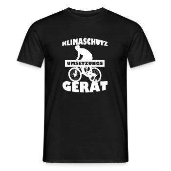 Protection de l'environnement vélo idée drôle d'environnement - T-shirt homme - noir - Devant - AI Model Male 178 light (178cm)