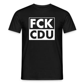 FCK CDU - T-shirt homme - noir - Devant - AI Model Male 178 light (178cm)