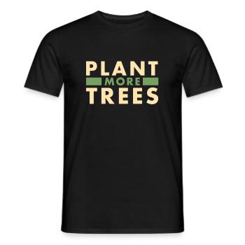 Plant more trees - Men's T-Shirt - black - Front - AI Model Male 178 light (178cm)