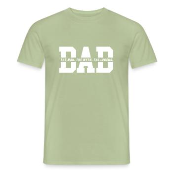 DAD, The Myth - Men's T-Shirt - sage - Front - AI Model Male 178 light (178cm)