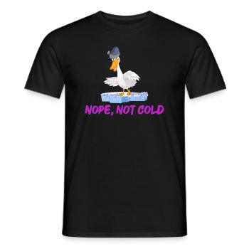 winterbader eisbader nope,nicht kalt winterbaden - Männer T-Shirt - Schwarz - Vorne - AI Model Male 178 light (178cm)