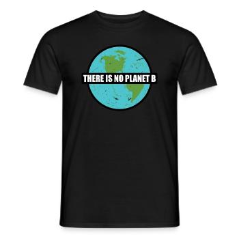 there is no planet b - T-shirt homme - noir - Devant - AI Model Male 178 light (178cm)