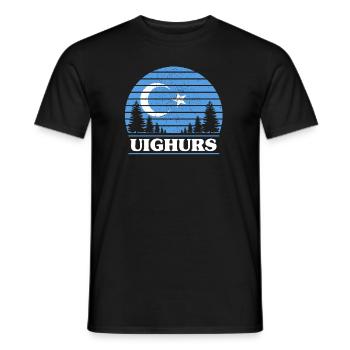 Uighurs - Men's T-Shirt - black - Front - AI Model Male 178 light (178cm)