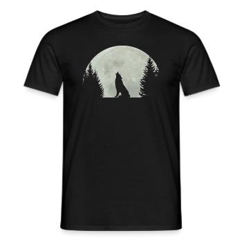Wolf - Männer T-Shirt - Schwarz - Vorne - AI Model Male 178 light (178cm)