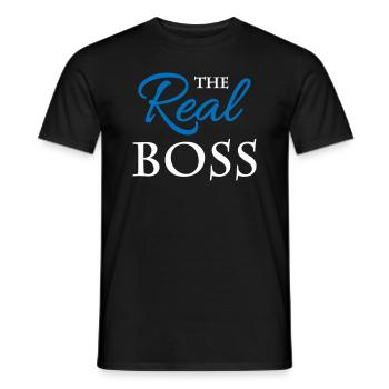 The real boss - Men's T-Shirt - black - Front - AI Model Male 178 light (178cm)