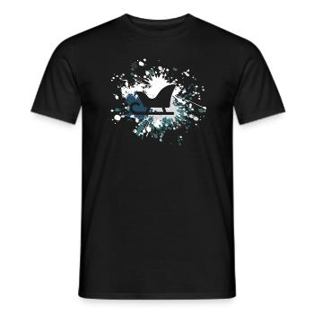 Santa Sleigh Color Splash - Männer T-Shirt - Schwarz - Vorne - AI Model Male 178 light (178cm)