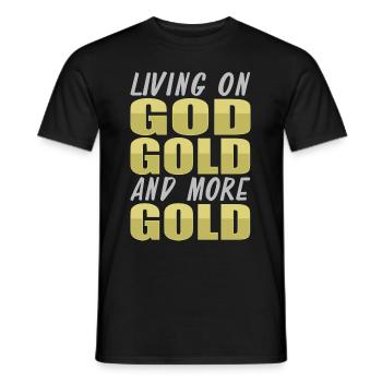 Mine d’or minière - T-shirt homme - noir - Devant - AI Model Male 178 light (178cm)