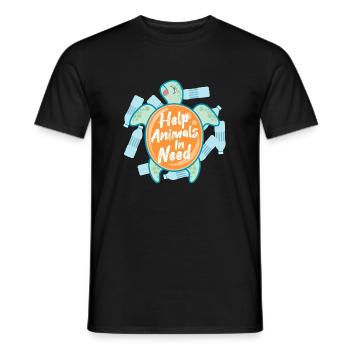 Helfen Sie Tieren Schildkröten zu retten Ocean - Männer T-Shirt - Schwarz - Vorne - AI Model Male 178 light (178cm)