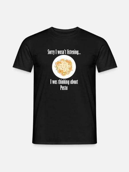 Manger des spaghettis Funny Dire - T-shirt homme - noir