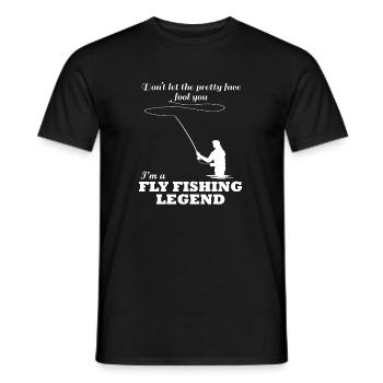 Fly Fishing Hobby Fisherwoman Funny Quote Trout - Men's T-Shirt - black - Front - AI Model Male 178 light (178cm)