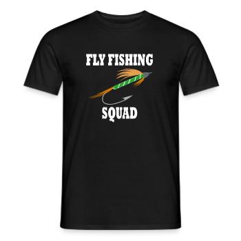Fliegenfischen Squad Hobby Fischer Forellenangler - Männer T-Shirt - Schwarz - Vorne - AI Model Male 178 light (178cm)