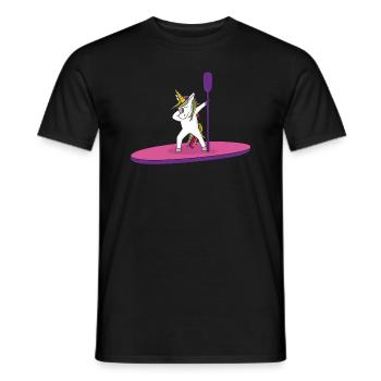 Einhorn Stand Up Paddle - Männer T-Shirt - Schwarz - Vorne - AI Model Male 178 light (178cm)