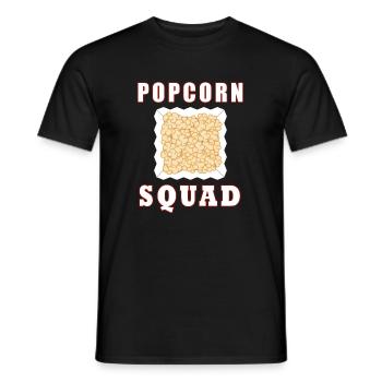 Popcorn Squad Movies Corn Eating Healthy - Men's T-Shirt - black - Front - AI Model Male 178 light (178cm)