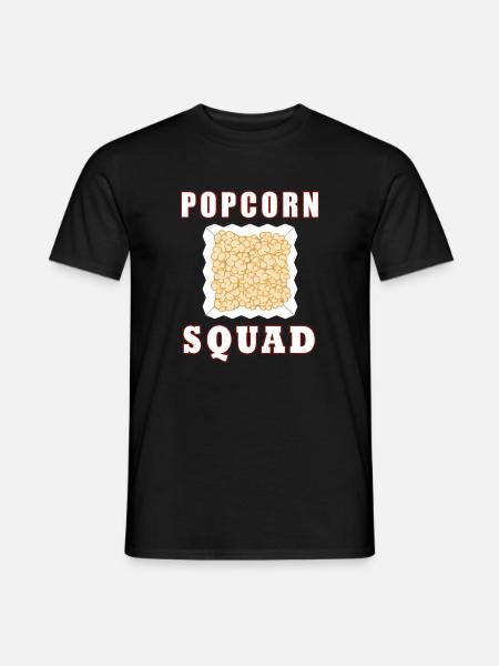 Popcorn Squad Movies Manger du maïs sain - T-shirt homme - noir