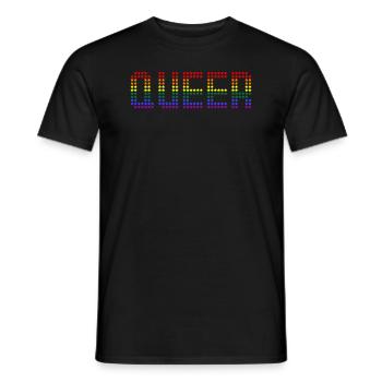Arc-en-ciel queer - T-shirt homme - noir - Devant - AI Model Male 178 light (178cm)