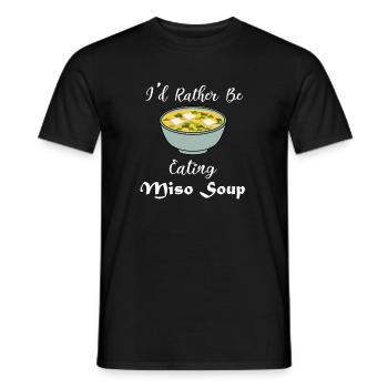 Manger de la soupe miso Nouilles Ramen - T-shirt homme - noir - Devant - AI Model Male 178 light (178cm)