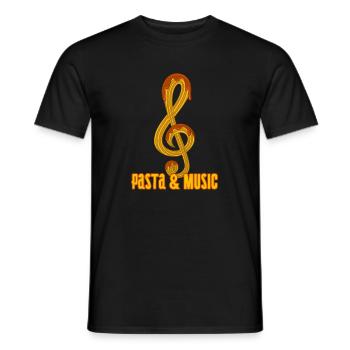 Spaghetti Musicien de pâtes et d'instruments - T-shirt homme - noir - Devant - AI Model Male 178 light (178cm)