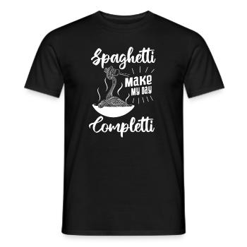 Spaghetti Make Me Completti Pâtes Cuisine - T-shirt homme - noir - Devant - AI Model Male 178 light (178cm)