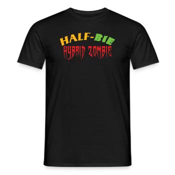 Half-Bie Hybrid Zombie - Half Zombie Half Human. - Men's T-Shirt - black - Front - AI Model Male 178 light (178cm)