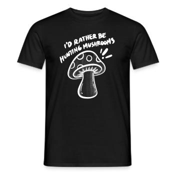 Jagd auf Pilze Natur Gemüse - Männer T-Shirt - Schwarz - Vorne - AI Model Male 178 light (178cm)