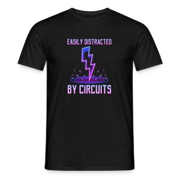Ironic Saying Voltage Electro Engineer Électricien - T-shirt homme - noir - Devant - AI Model Male 178 light (178cm)
