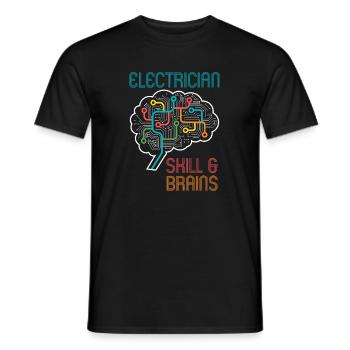 Lustiges Zitat Elektriker Elektroingenieur - Männer T-Shirt - Schwarz - Vorne - AI Model Male 178 light (178cm)