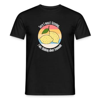 Pensez à la limonade Citrus Lemon - T-shirt homme - noir - Devant - AI Model Male 178 light (178cm)