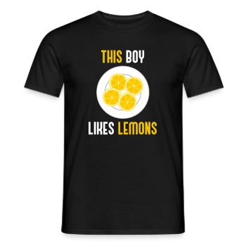 Junge mag Zitronen Erfrischende Limonade Sommer - Männer T-Shirt - Schwarz - Vorne - AI Model Male 178 light (178cm)
