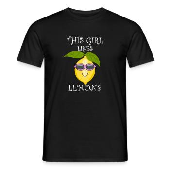 Mädchen mag Zitronen Tropische Früchte Limonade - Männer T-Shirt - Schwarz - Vorne - AI Model Male 178 light (178cm)