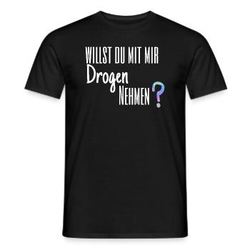 Willst du? - Männer T-Shirt - Schwarz - Vorne - AI Model Male 178 light (178cm)