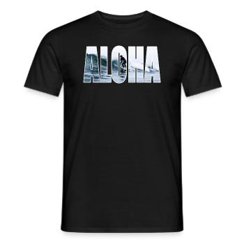 ALOHA - T-shirt uomo - nero - Fronte - AI Model Male 178 light (178cm)