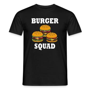 Dage ironique : Burger Squad Hamburgers - T-shirt homme - noir - Devant - AI Model Male 178 light (178cm)