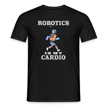 Robotik ist mein Cardio Mechanic Engineering - Männer T-Shirt - Schwarz - Vorne - AI Model Male 178 light (178cm)